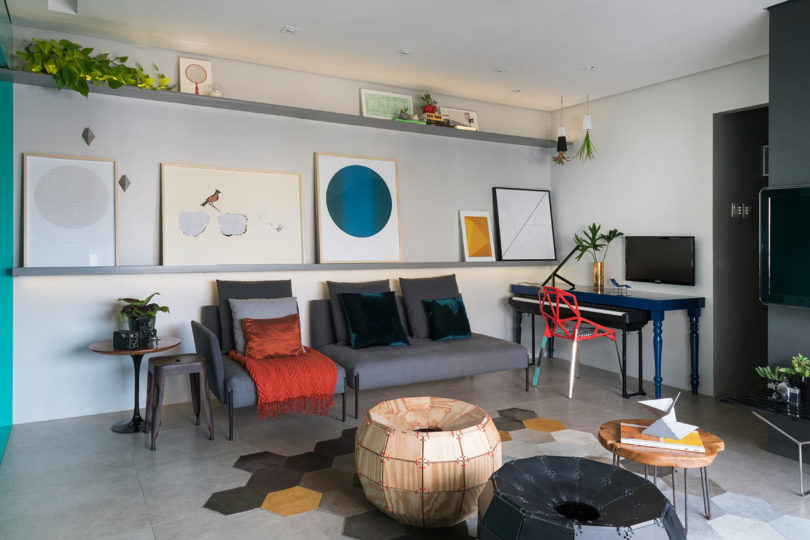 巴西圣保罗60平米开放式布局公寓设计