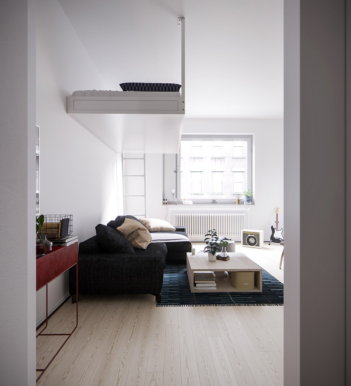 巧妙的空间利用：4个小户型公寓设计
