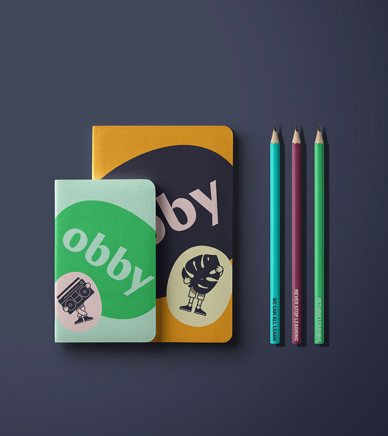 伦敦在线课程平台Obby品牌VI设计