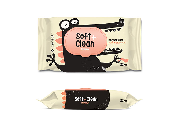 Soft and Clean婴儿湿巾包装设计