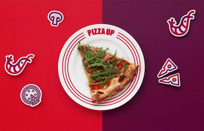 Pentagram為韓國全新的比薩連鎖餐廳PizzaUp設計新形象