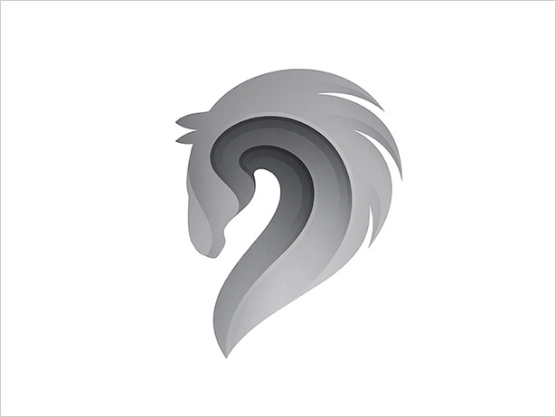 Yoga Perdana立体渐变效果logo设计
