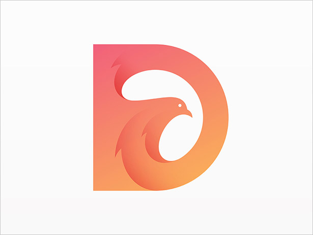 Yoga Perdana立体渐变效果logo设计