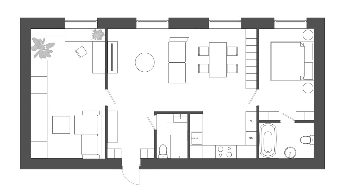 4个简约现代的75平米公寓装修设计