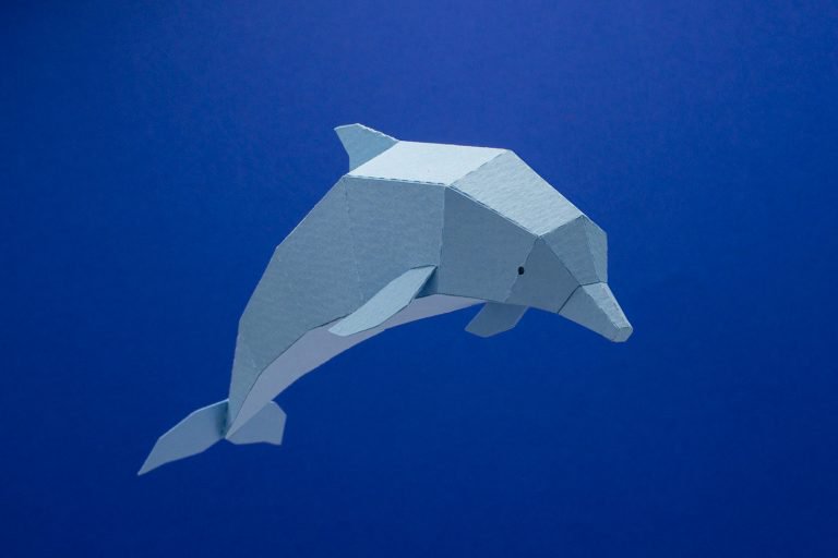 鲸鱼和海豚为主题的纸艺术品创作