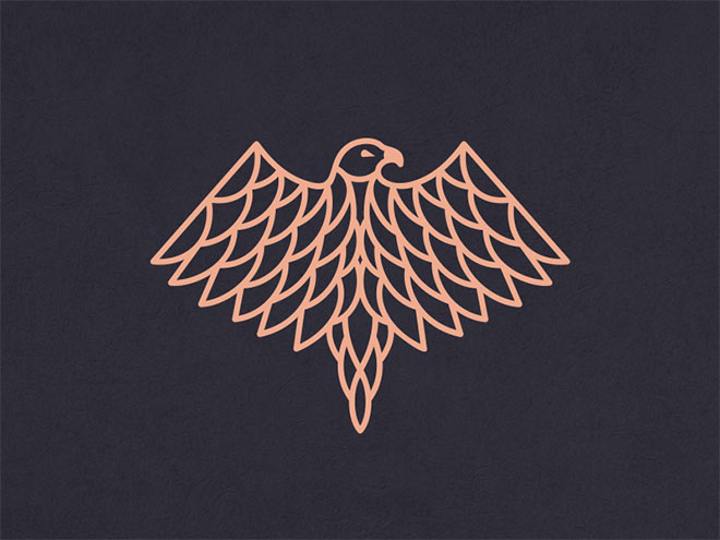 45个翅膀元素的logo设计