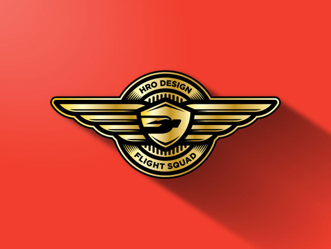 45个翅膀元素的logo设计