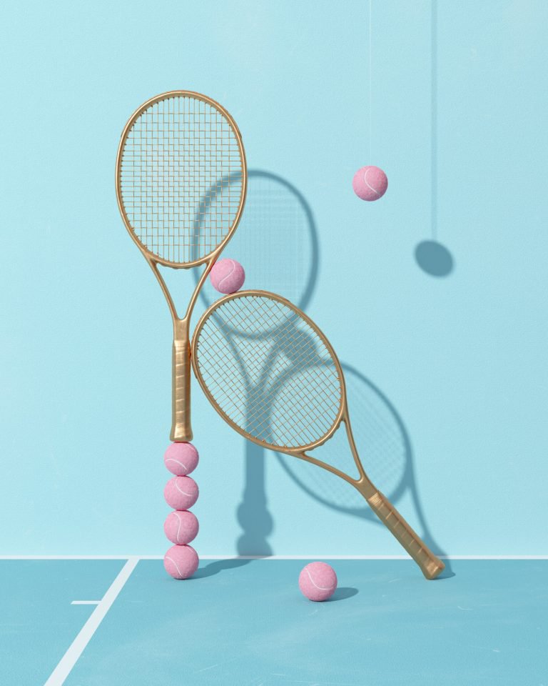Molistudio网球运动3D插画设计