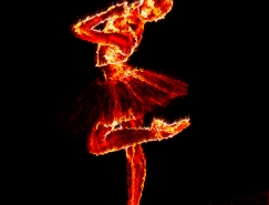 PS製作火焰燃燒的芭蕾舞者