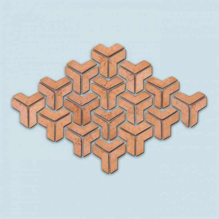 艺术家Kristen Meyer用小物件制成整齐规律的几何图形