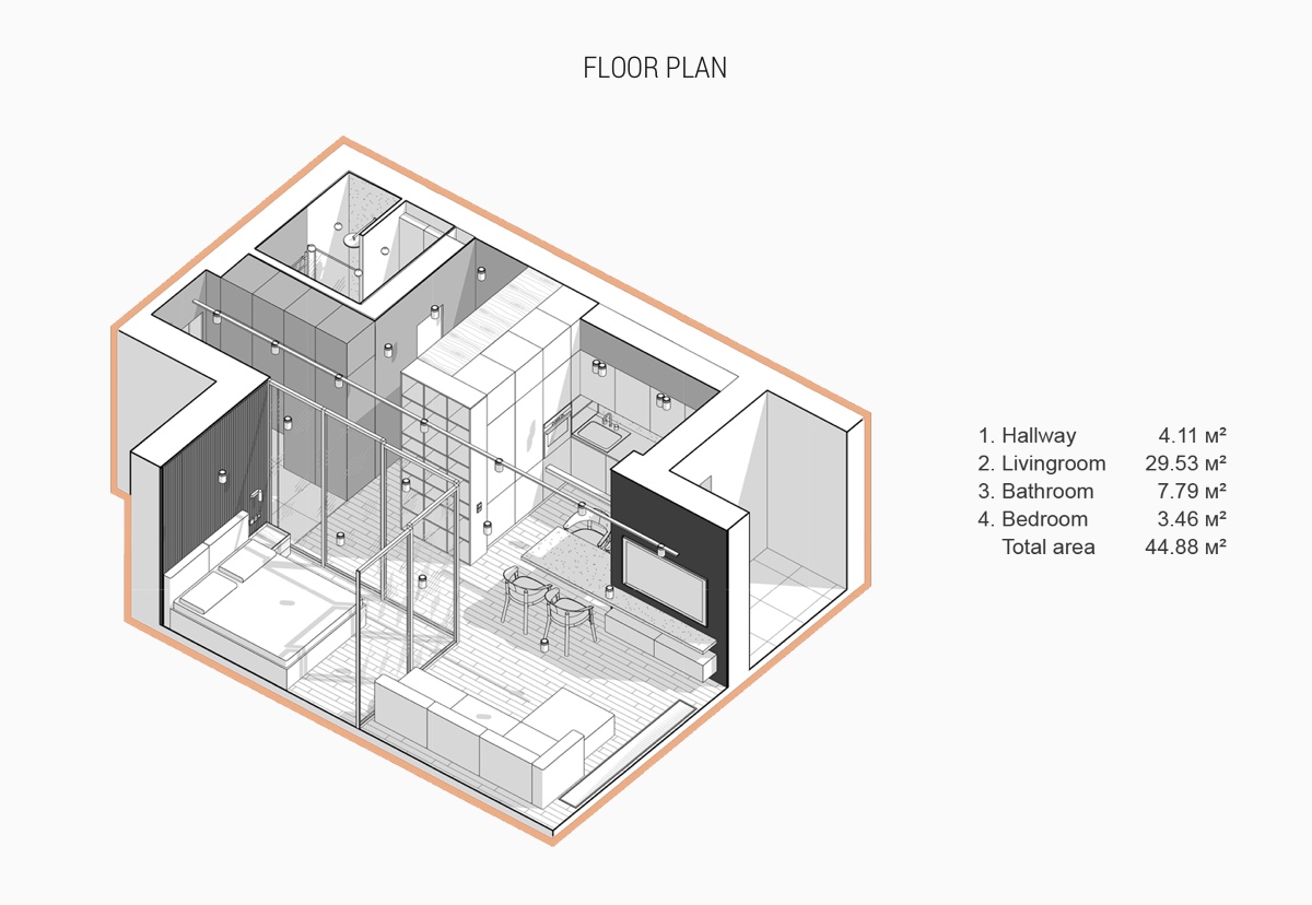3个50平米精致小公寓设计