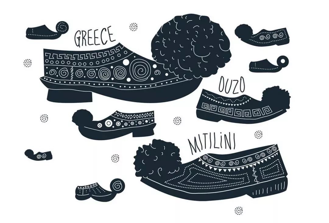 文化图腾插画：希腊风情饮料包装设计