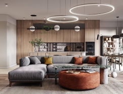 清新的家具 時尚的燈光 精致的布局：120平米現代時尚公寓
