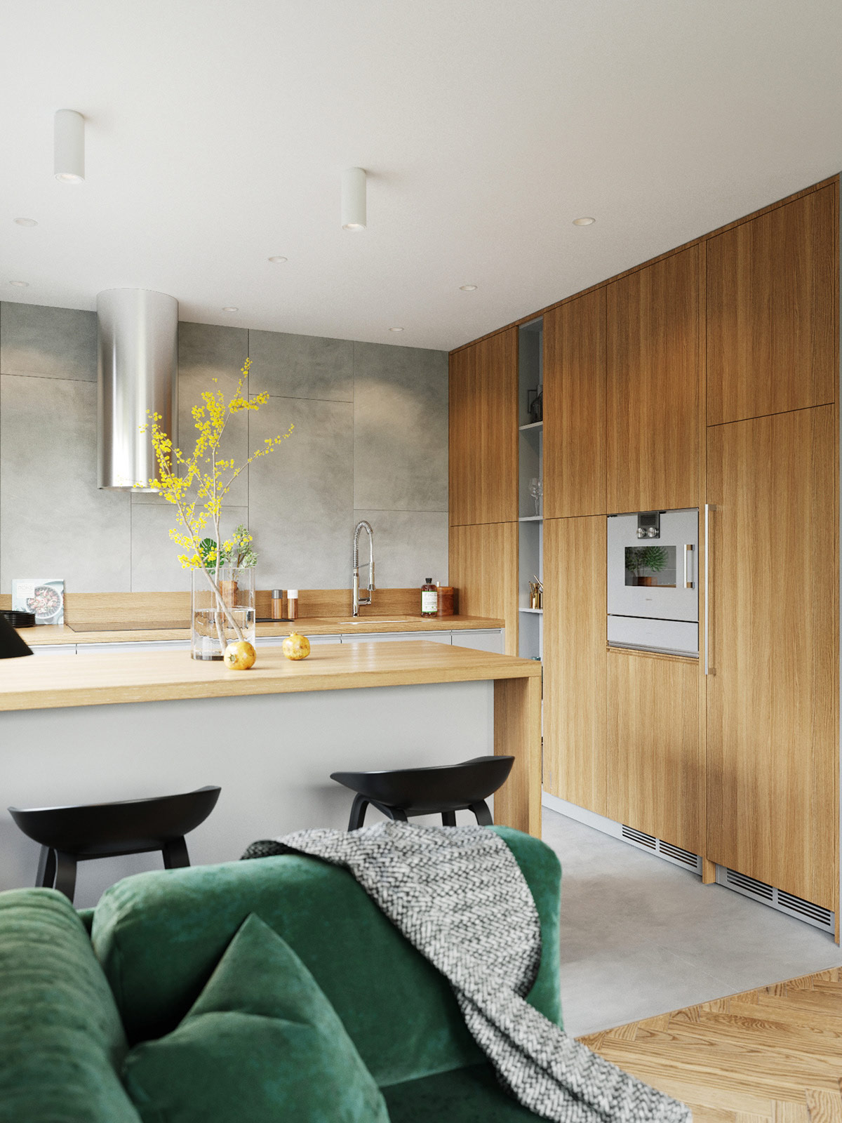 精致的细节和色彩搭配：现代风格两居室公寓设计