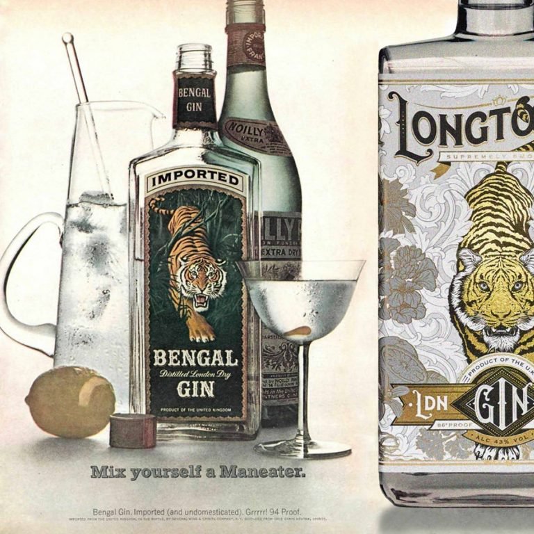 Longtooth杜松子酒品牌和包装设计
