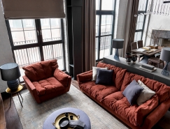 灰色係空間的紅色點綴：3個現代家居室內裝飾設計