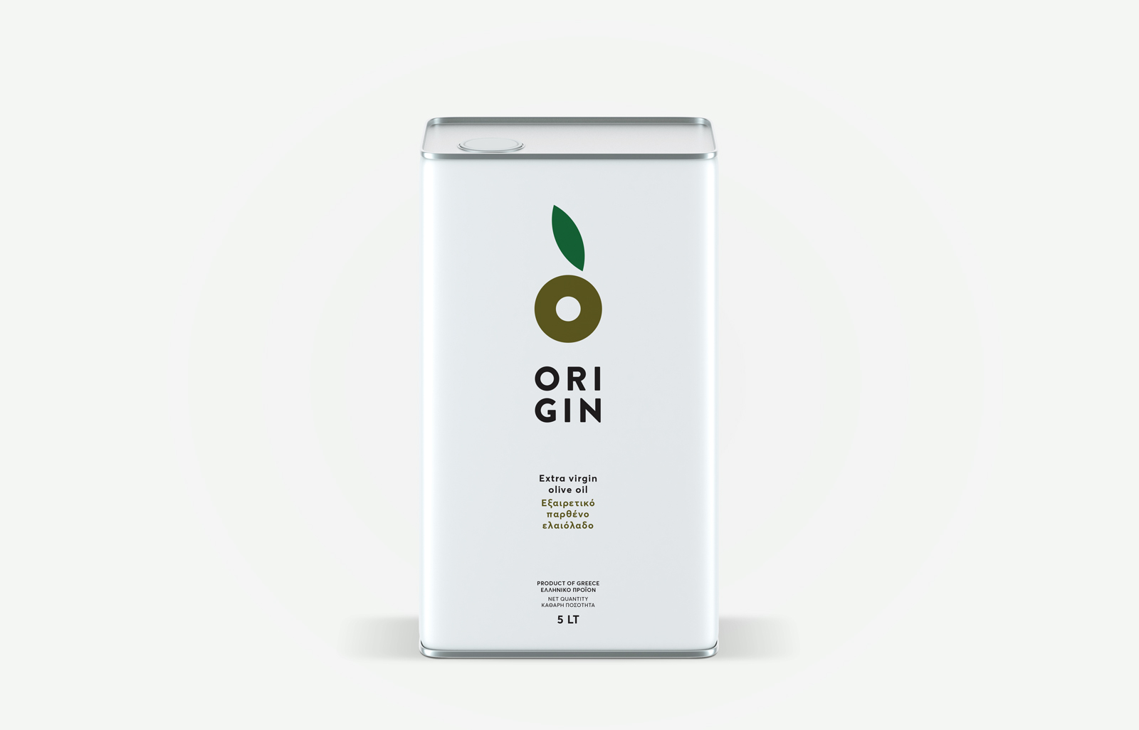 纯白极简的希腊Origin橄榄油包装