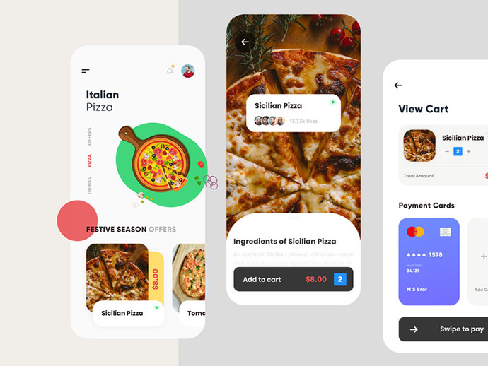 40款国外美食App UI设计