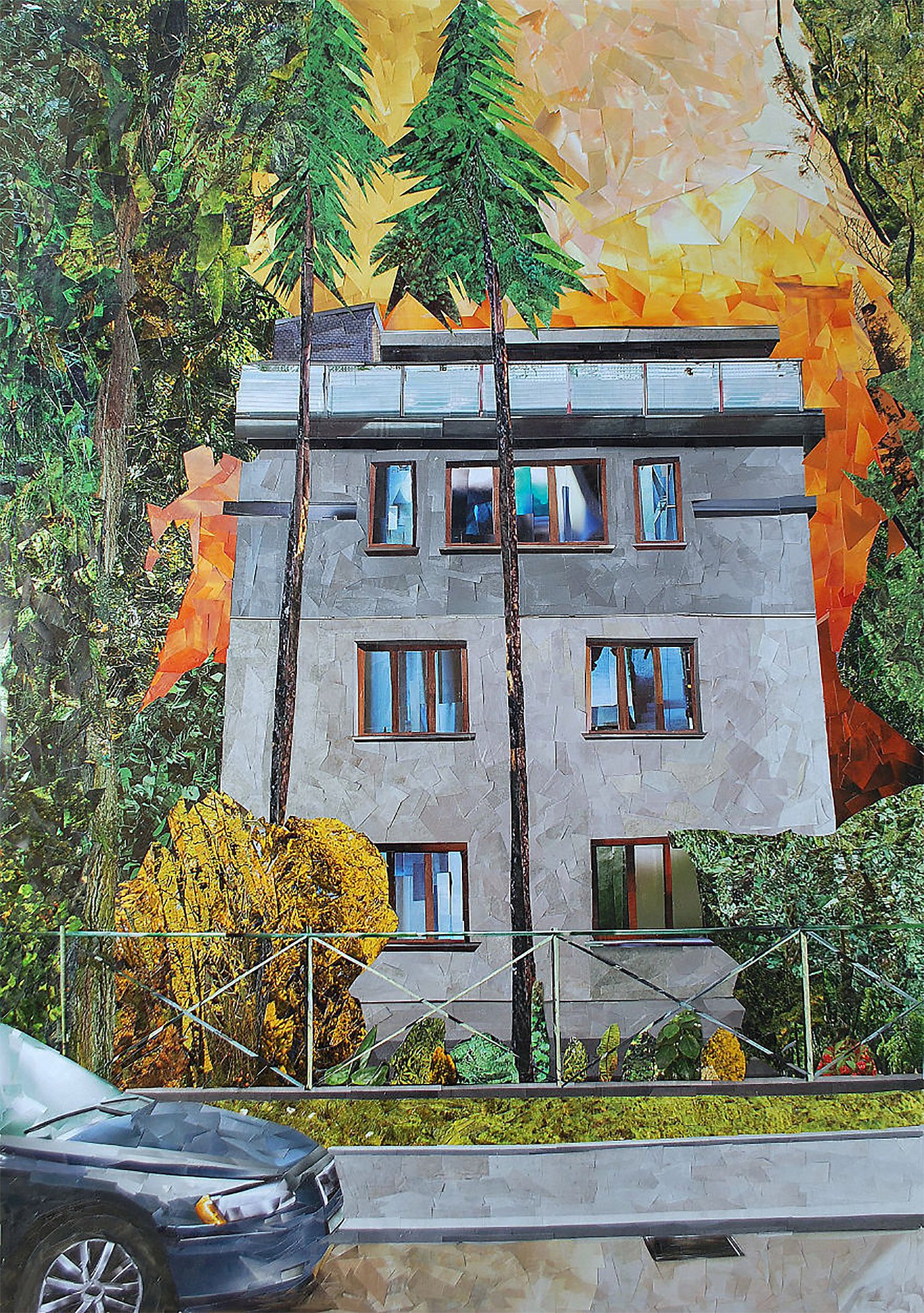 纸上的城市景观：波兰艺术家Albin Talik拼贴画艺术