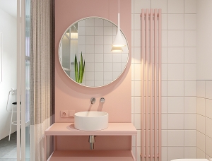 柔和浪漫的粉色浴室和衛生間設計