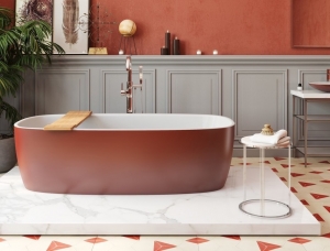 熱情似火的紅色浴室和衛生間設計