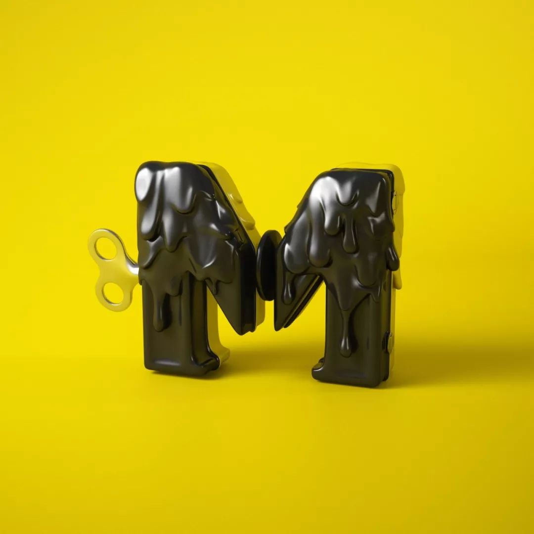 26个字母形状的发条玩具 西班牙设计师Marc Urtasun字体作品