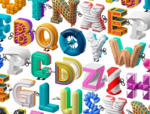 26個字母形狀的發條玩具 西班牙設計師Marc Urtasun字體作品