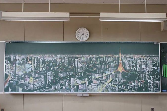 Hirotaka Hamasaki令人惊叹的黑板报艺术