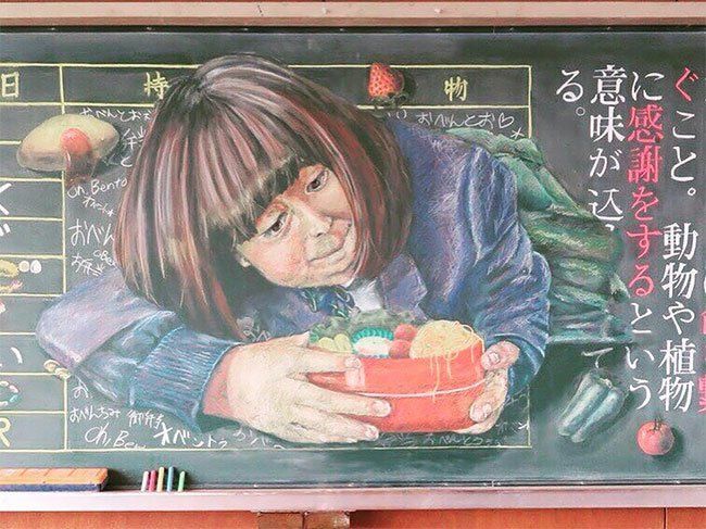 Hirotaka Hamasaki令人惊叹的黑板报艺术
