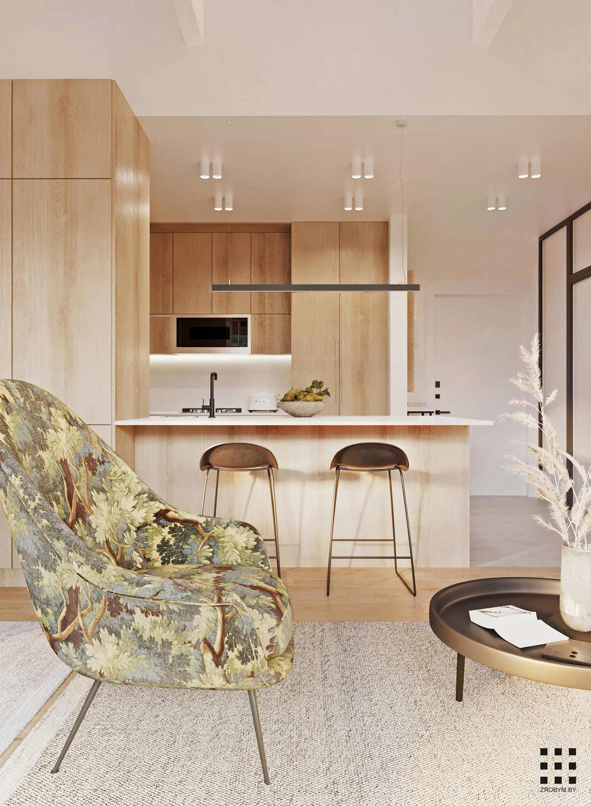 80平米清新而温馨的现代公寓设计
