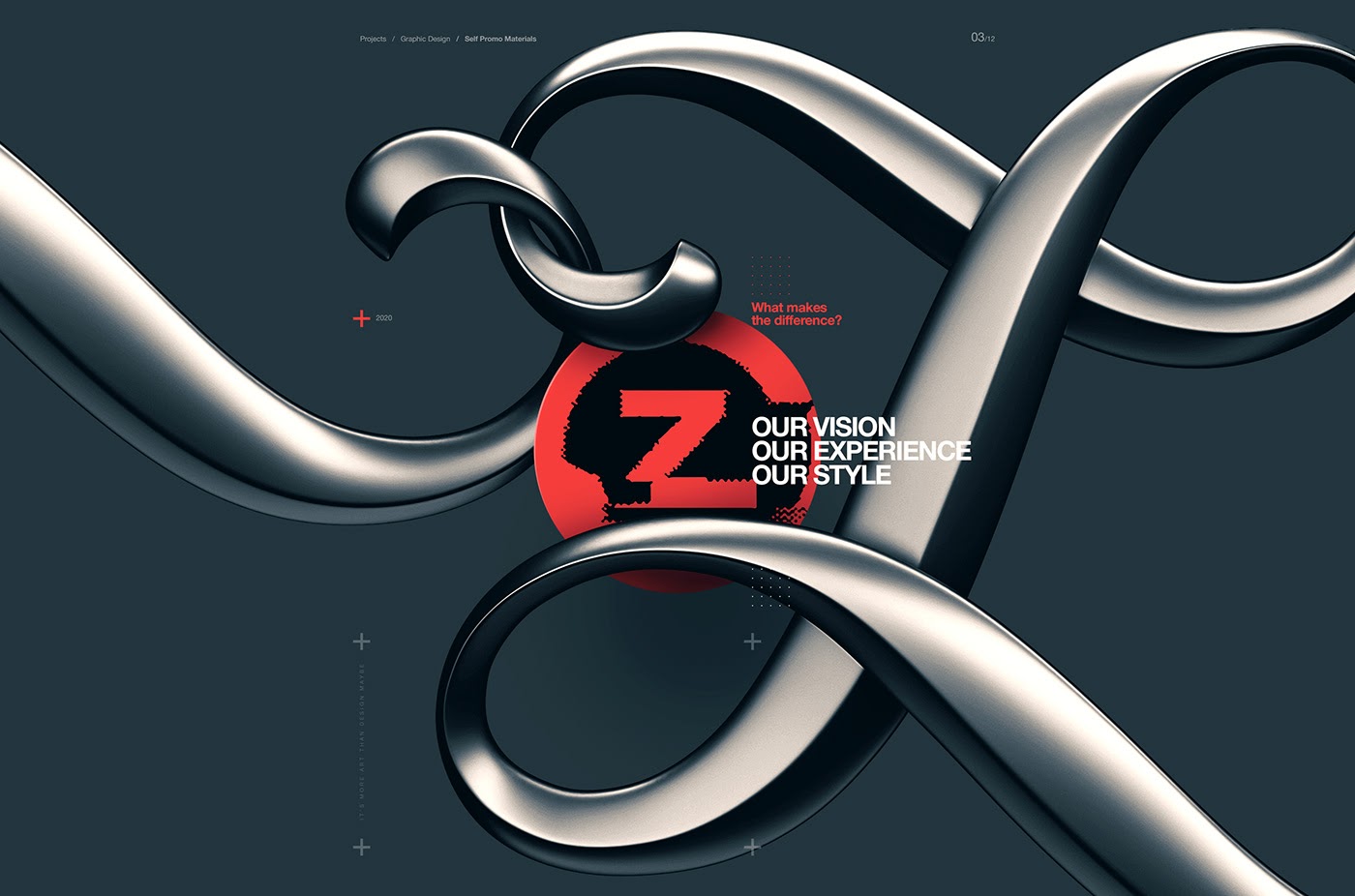 Pavel Zertsikel精美的数字艺术和3D字体设计