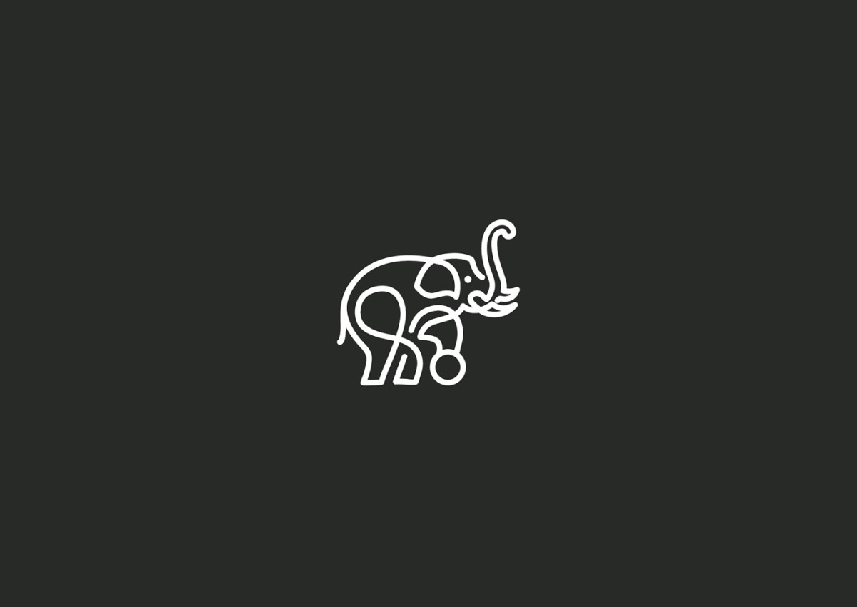 Martigny Matthieu单一线条创作的动物logo设计