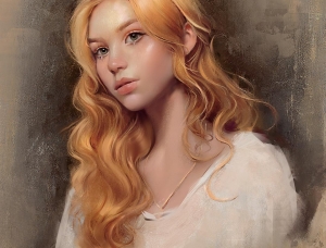 Justine Florentino美麗的人物肖像插畫