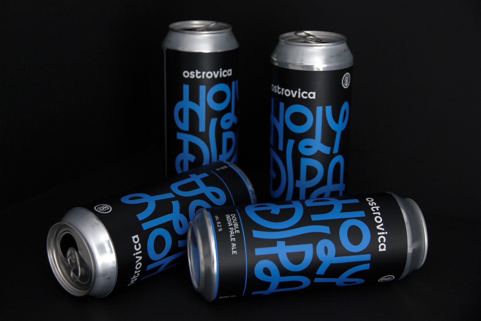 酷黑高级感，Ostrovica罐装啤酒包装设计