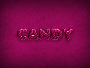 PS製作漂亮的紫色水晶糖果文字