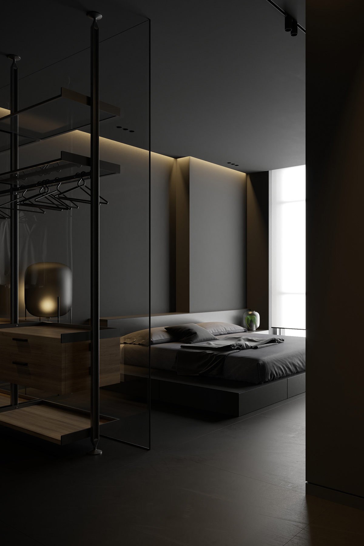 高级黑搭载优雅灯光,打造有格调的家居空间
