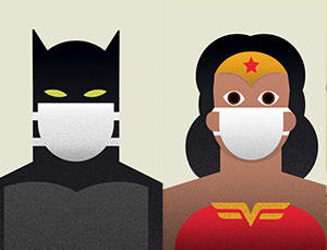 拯救生命，即使是超級英雄，也必須戴口罩！