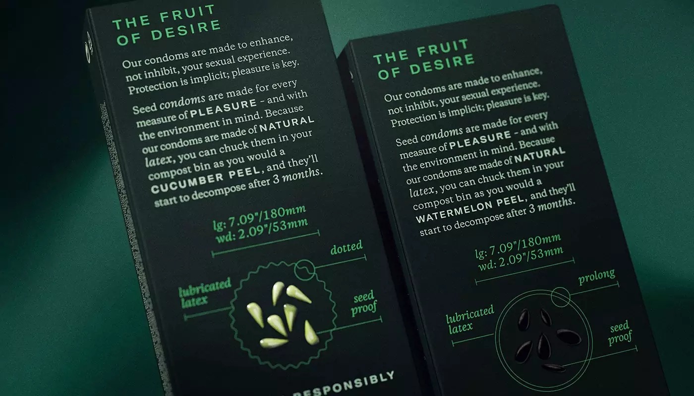从水果种子获得灵感！SEED安全套包装设计