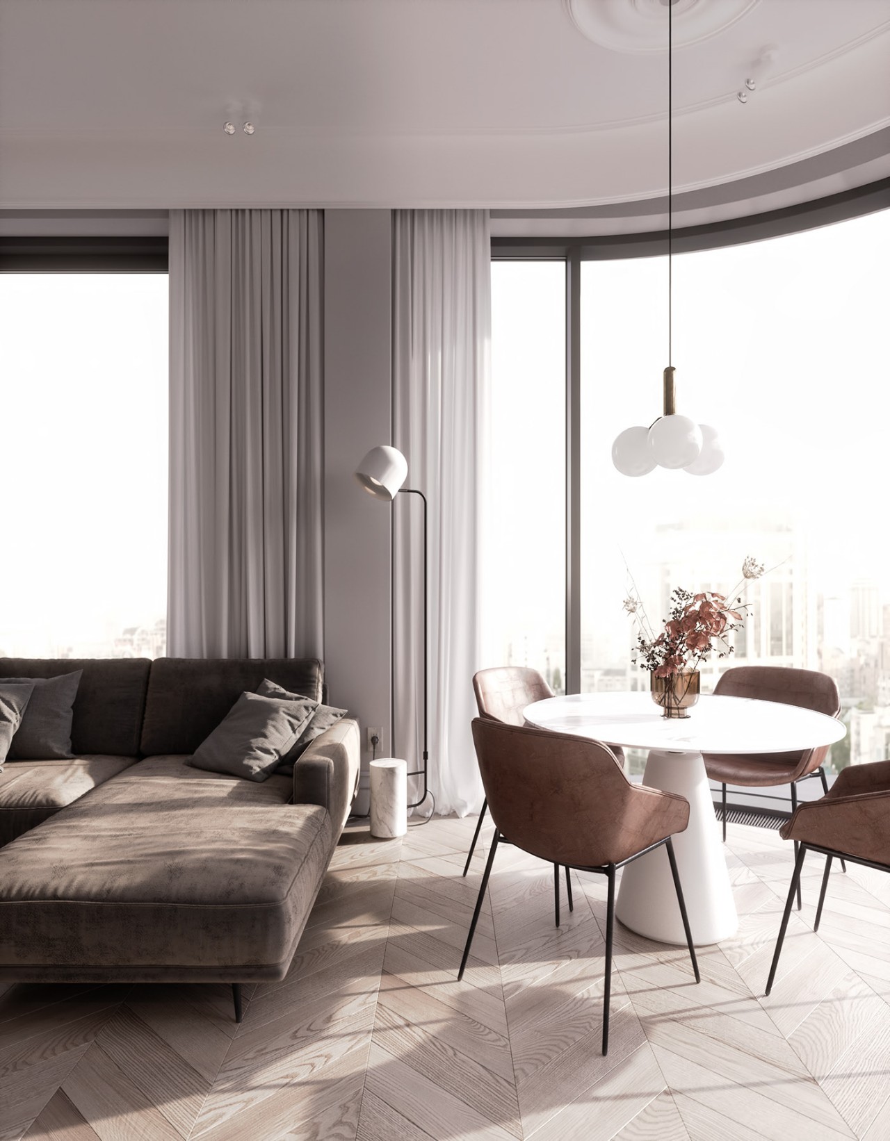 高雅和谐，60㎡新古典主义风格公寓