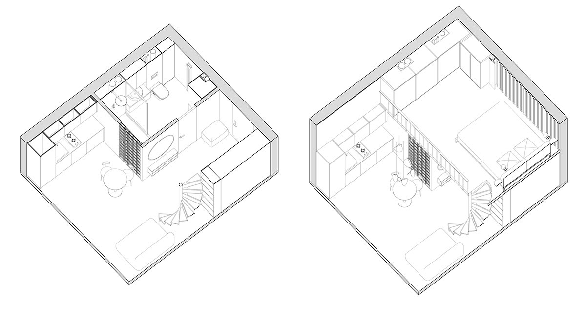 有限的空间，无限的创意！2间27平小户型公寓设计