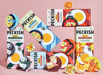 熟雞蛋+蘸醬！即食便攜式雞蛋品牌Peckish包裝設計