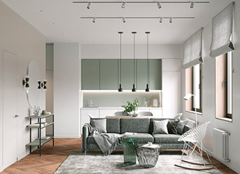 淺綠色調的安寧平和感！3間現代簡約公寓設計