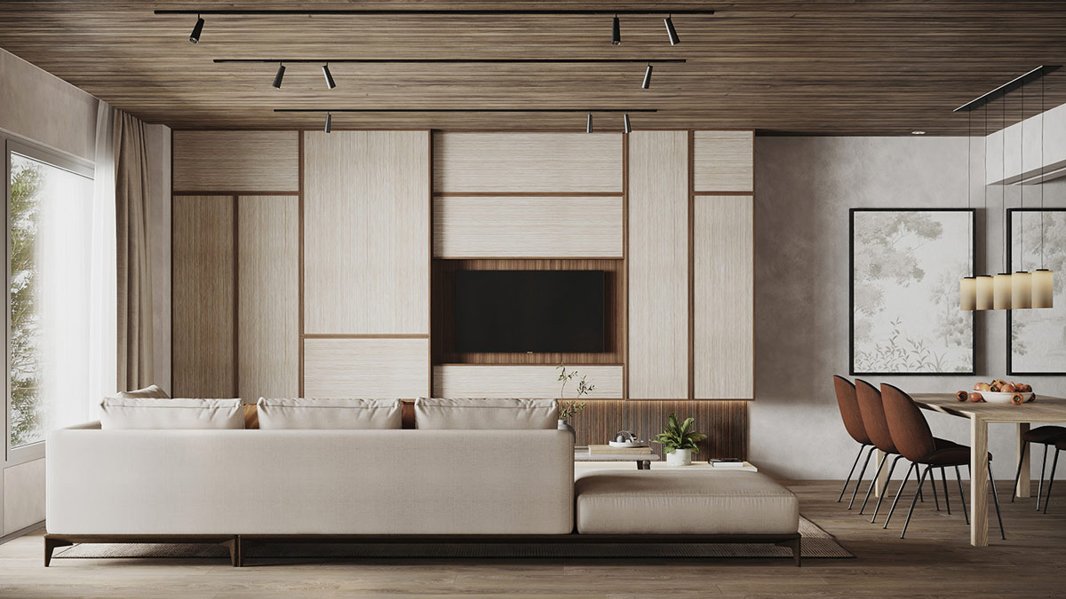 木质+灰色打造温暖时尚的家居空间