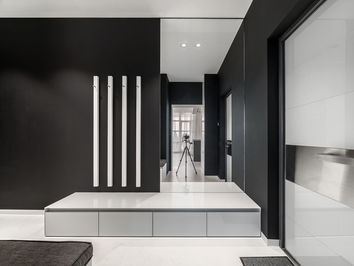 黑白元素打造豪华现代家居空间