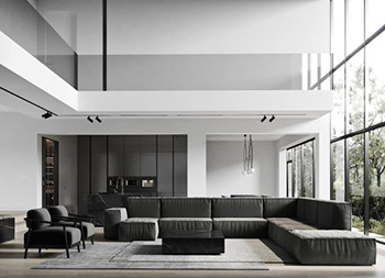 黑白元素打造豪華現代家居空間