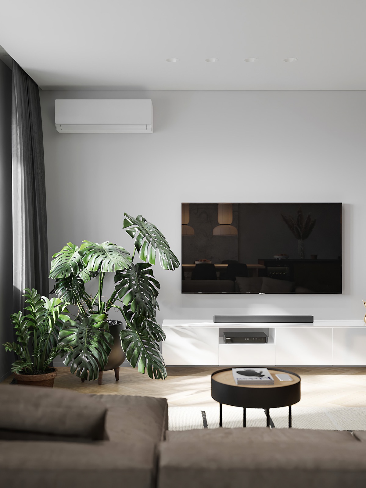 温暖木质+高级灰！78平简约优雅公寓设计
