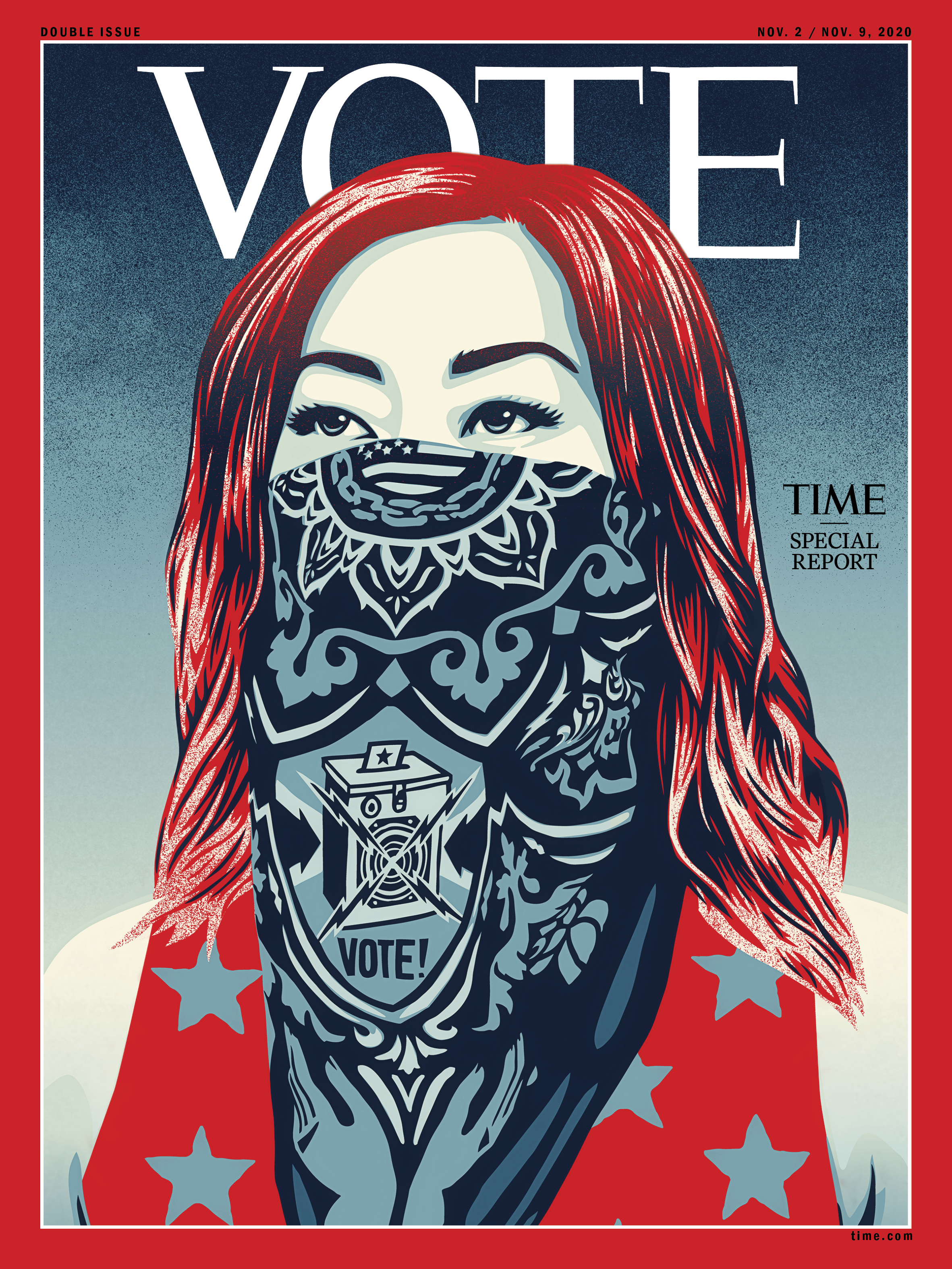 《时代周刊》近百年来首次更换其封面LOGO：将其换成「VOTE」