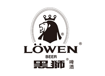 黑狮啤酒logo标志矢量图