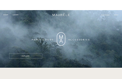 纸品文具品牌maurele网站设计