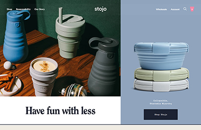 stojo折叠杯网页设计